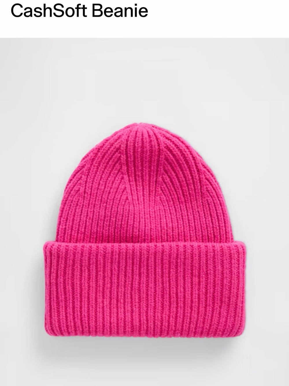 GAP Hot Pink Ribbed CashSoft Beanie | OS | NW/OT